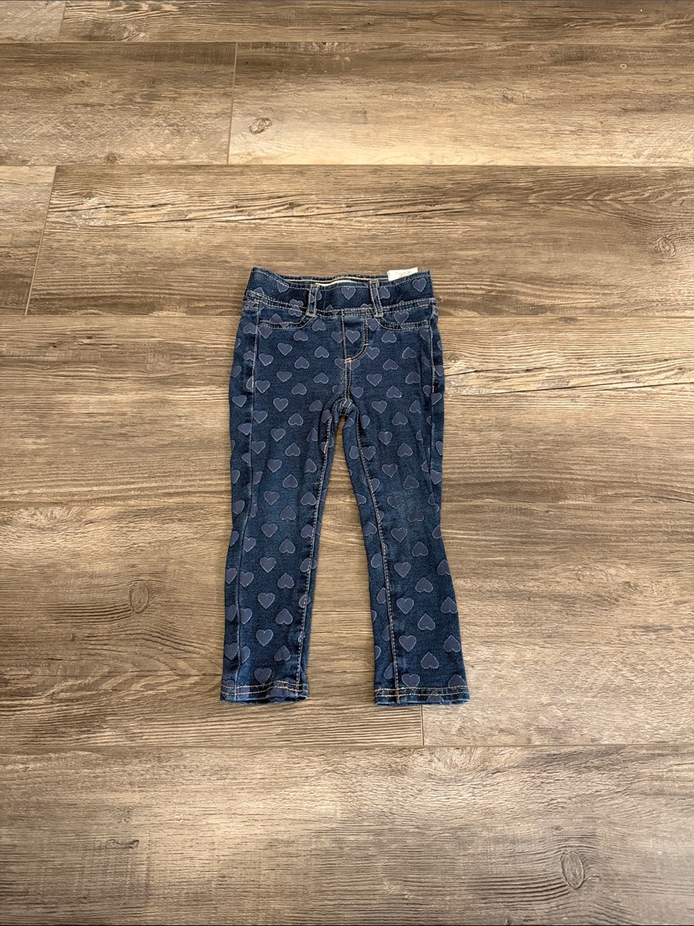 Levi's Navy Heart-Print Jeggings with Pink Lining